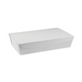 Food Containers & Lids | Pactiv Corp. NOB02W EarthChoice OneBox 9 in. x 4.85 in. x 2 in. 55 oz. Paper Box - White (100/Carton) image number 0