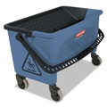 Finish Mops & Applicators | Rubbermaid Commercial FGQ93000BLUE 3 gal. Microfiber Finish Bucket with Lid - Blue image number 0