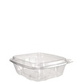 Food Containers & Lids | Dart CH24DED ClearPac SafeSeal 24 oz. Domed Lid Plastic Tamper-Resistant/Evident Containers - Clear (200/Carton) image number 1