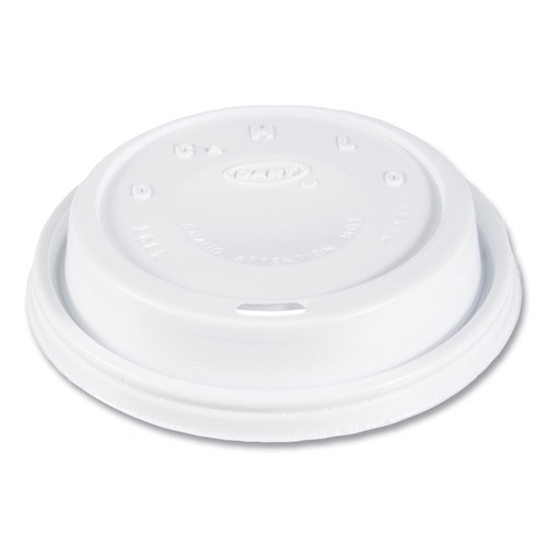 Cup Lids | Dart 16EL Cappuccino Dome Sipper Lids Fits 12 oz. to 24 oz. Hot Cups - White (1000/Carton) image number 0
