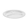 Plates | Pactiv Corp. 0TK100110000 8.88 in. 3-Compartment Placesetter Deluxe Laminated Foam Plate - White (500/Carton) image number 0