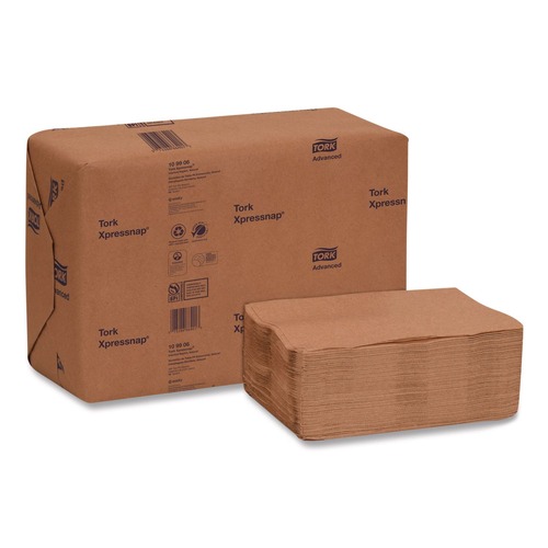 Dispenser Napkins | Tork 109906 2-Ply 6.5 in. x 8.5 in. Xpressnap Interfold Dispenser Napkins - Natural (12/Carton) image number 0