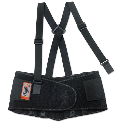 Back Support Harnesses & Belts | Ergodyne 11284 ProFlex 2000SF 34 in. to 38 in. Waist High-Performance Spandex Back Support Brace - Large, Black image number 0