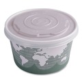 Food Containers & Lids | Eco-Products EP-BSC12-WA 4.05 in. x 2.5 in. 12 oz. World Art Renewable and Compostable Paper Food Container - Green (500/Carton) image number 3