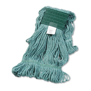 Boardwalk BWK502GNEA 5 in. Super Loop Cotton/Synthetic Fiber Wet Mop Head - Medium, Green