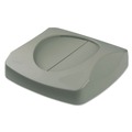 Waste Receptacle Lids | Rubbermaid Commercial FG268988GRAY Untouchable 16 in. Square Swing Top Lid - Gray image number 0