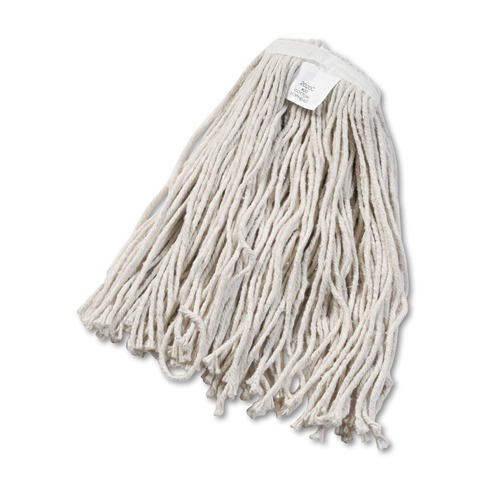 Mop Heads | Boardwalk BWK2020CEA #20 Cut-End Cotton Wet Mop Head - White image number 0