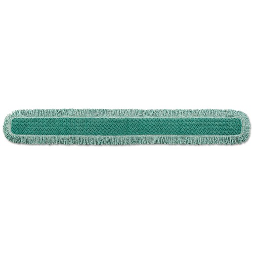 Mop Heads | Rubbermaid Commercial HYGEN FGQ46000GR00 Microfiber Cut-End 60 in. HYGEN Dust Mop Heads With Fringe - Green image number 0