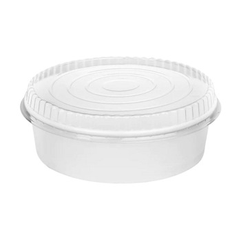 FOOD CONTAINERS PACKAGING | Karat FP-PSBL203-OPS Plastic Lid for 48 oz. Food Bucket - Clear (270/Carton)