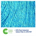 Mop Heads | Boardwalk BWK502BLEA 5 in. Headband Super Loop Cotton/Synthetic Fiber Wet Mop Heads - Blue, Medium image number 9