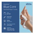 Perforated Roll & Hand Towels | Kleenex 25637 1-Ply 7.5 in. x 700 ft. Hard Roll Paper Towels with Premium Absorbency Pockets - White with Blue Core (6/Carton) image number 10