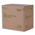 Food Containers & Lids | Eco-Products EP-BSC32S-GS 7.28 in. Diameter x 2.48 in. GreenStripe Paper Food Containers - White (300/Carton) image number 4