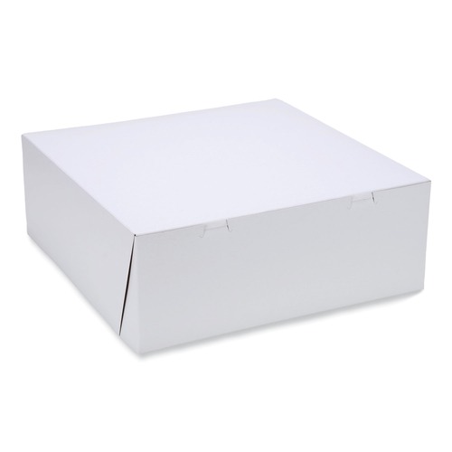 Bakery Boxes & Containers | SCT 1597 16 in. x 16 in. x 6 in. Paper Standard Bakery Boxes - White (50/Carton) image number 0