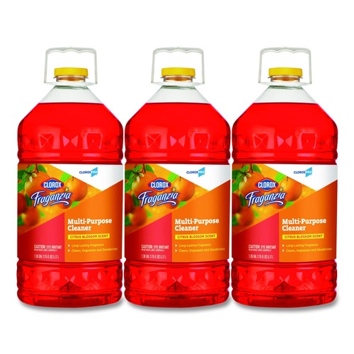 All Purpose Cleaners & Degreasers | Clorox 60615CT CloroxPro Fraganzia 175 oz. Bottle Multi-Purpose Cleaner - Citrus Blossom Scent (3/Carton) image number 0
