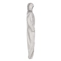Safety Apparel | Ansell KCC38942 A35 Liquid and Particle Protection Zipper Front Hooded Coveralls - 3X-Large, White (25/Carton) image number 2