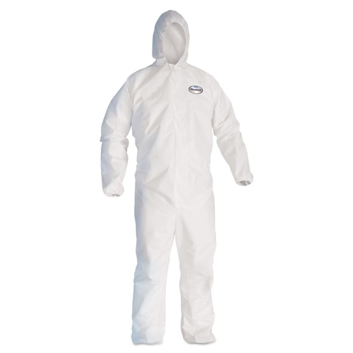 Hand Sanitizing Wipes | Ansell KCC 46113 A30 Elastic-Back and Cuff Hooded Coveralls - Large, White (25/Carton) image number 0