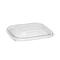 Food Containers & Lids | Pactiv Corp. YSACLD05 5.5 in. x 5.5 in. x 0.38 in. Plastic EarthChoice Recycled PET Container Lid For 8 oz/12 oz/16 oz Container Bases - Clear (504/Carton) image number 0