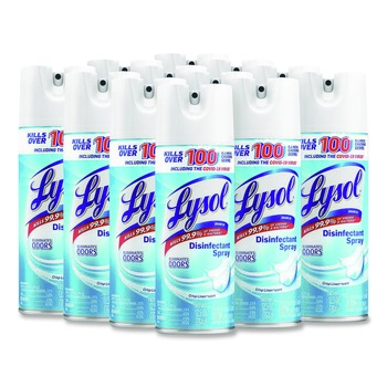 LYSOL Brand 19200-74186 12.5 oz. Aerosol Disinfectant Spray - Crisp Linen Scent (12/Carton)