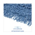 Mop Heads | Boardwalk BWK1148 48 in. x 5 in. Cotton/Synthetic Blend Dust Mop Head - Blue image number 5