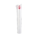 Cups | Dart 16J16H 16 oz. Horizon Printed Hot/Cold Foam Drinking Cups - Cranberry/White (1000/Carton) image number 2