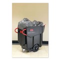 Carts & Trucks | Rubbermaid Commercial FG9W7300BLA Executive Series Mega Brute 120 Gallon Plastic Rectangular Mobile Container - Black image number 4