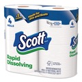 Perforated Roll & Hand Towels | Scott 47617 1-Ply Septic Safe Rapid-Dissolving Toilet Paper - White (48/Carton) image number 3