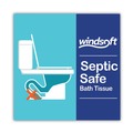 Perforated Roll & Hand Towels | Windsoft SOD418230 2-Ply Septic Safe Premium Bath Tissue - White (24 Rolls/Carton) image number 5