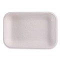 Food Containers & Lids | Eco-Products EP-SCRC12NFA 7 in. x 4.75 in. x 1 in. 12 oz. WorldView Vanguard Sugarcane Fiber Rectangular Container - White (400/Carton) image number 5