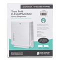 Towel Dispensers | San Jamar T1905WH 11.63 in. x 5 in. x 14.5 in. True Fold C-Fold/Multifold Paper Towel Dispenser - White image number 3