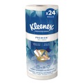 Perforated Roll & Hand Towels | Kleenex 13964 11 in. x 10.4 in. Premiere Kitchen Roll Towels - White (70/Roll, 24 Rolls/Carton) image number 1