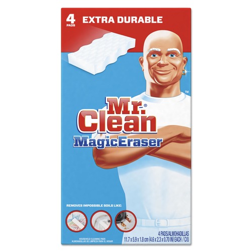 Scouring Pads & Sticks | Mr. Clean 82038 4-3/5 in. x 2-2/5 in. Magic Eraser Extra Durable (32/Carton) image number 0