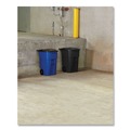 Outdoor Waste Receptacles | Rubbermaid Commercial FG9W2700BLUE Brute 50 Gallon Square Plastic Rollout Container - Blue image number 3