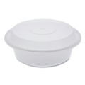 Food Containers & Lids | Pactiv Corp. NC718 Newspring VERSAtainer 6 in. x 6 in. x 1.5 in. 16 oz. Plastic Microwavable Containers - Round White/Clear (150/Carton) image number 0