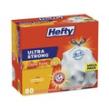 Drawstring & Kitchen Bags | Hefty E8-8354 Ultra Strong Citrus Twist 13 Gallon 23.75 in. x 24.88 in. Scented Drawstring Tall Kitchen Bags - White (240/Carton) image number 1