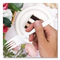 Disposable Forks | SOLO F6OW Style Setter Medium Weight Polypropylene Fork Cutlery - White (1000/Carton) image number 5