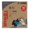 Perforated Roll & Hand Towels | WypAll 41455 X70 9-1/10 in. x 16-4/5 in. Cloths - White (100/Box 10 Boxes/Carton) image number 2