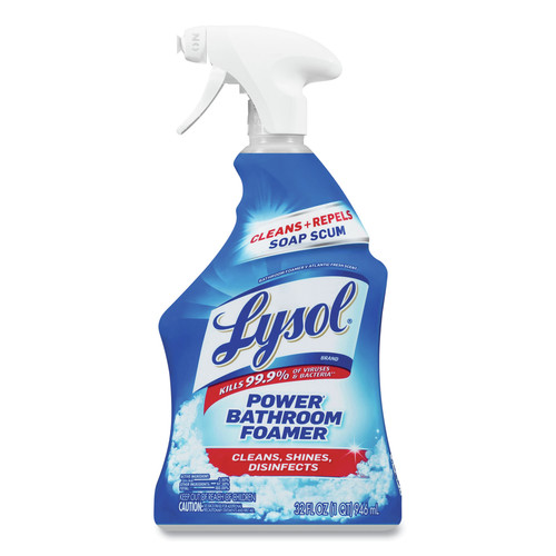 Disinfecting & Cleaning Solutions | LYSOL Brand 19200-02699 32 oz. Spray Bottle Liquid Disinfectant Power Bathroom Foamer - Atlantic Fresh image number 0