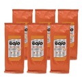 Hand Sanitizing Wipes | GOJO Industries 6285-06 FAST TOWELS 7.75 in. x 11 in. 2-Ply Hand Cleaning Towels - Fresh Citrus Blue (6/Carton) image number 0