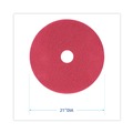 Floor Pads-Cleaning, Buffing & Polishing | Boardwalk BWK4021RED 21 in. Diameter Buffing Floor Pads - Red (5/Carton) image number 2