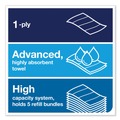 Perforated Roll & Hand Towels | Tork 105065 1-Ply 7.91 in. x 8.85 in. PeakServe Continuous Hand Towel - White (12/Carton) image number 5