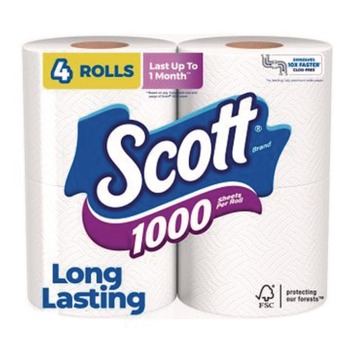 PAPER TOWELS | Scott 10183 1-Ply Septic Safe Bathroom Tissue - White (12/Carton)