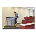 Indoor Waste Receptacles | Rubbermaid Commercial 2171554 Slim Jim 33 gal 1-Stream Landfill Resin Recycling Station - Gray image number 1