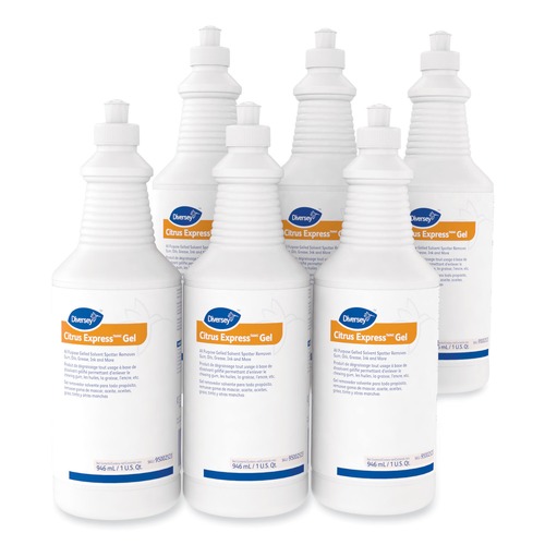 Carpet Cleaners | Diversey Care 95002523 32 oz. Squeeze Bottle Citrus Express Gel Spotter - Citrus Scent (6/Carton) image number 0