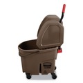 Buckets & Wringers | Rubbermaid Commercial FG757788BRN 35 qt. WaveBrake 2.0 Down-Press Plastic Bucket/Wringer Combos - Brown image number 1