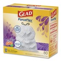 Drawstring & Kitchen Bags | Glad 78902 ForceFlex 24 in. x 27.38 in. 13 Gallon Kitchen Drawstring Trash Bags - Gain Lavender Scent/White (240/Carton) image number 3