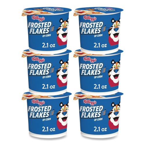 Meals & Snack Bars | Kellogg's KEE12468 Frosted Flakes 2.1 oz. Single-Serve Breakfast Cereal Cups (6/Box) image number 0