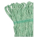 Mop Heads | Boardwalk BWK502GNEA 5 in. Super Loop Cotton/Synthetic Fiber Wet Mop Head - Medium, Green image number 2