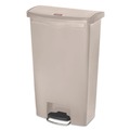 Indoor Waste Receptacles | Rubbermaid Commercial 1883460 Streamline 18-Gallon Resin Front Step Style Step-On Container - Beige image number 0
