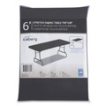 Table Covers & Skirts | Iceberg 16621 iGear 30 in. x 72 in. Polyester Fabric Table Top Cap Cover - Black image number 0