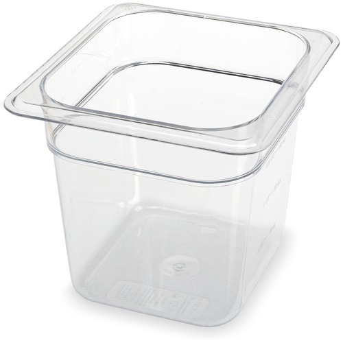 Food Storage Containers & Lids | Carlisle 3068507 6.38 in. x 6.75 in. x 6 in. 2.5 qt. StorPlus Polycarbonate Food Pan - Clear image number 0